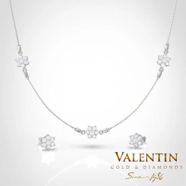 Star Gold Necklace 8355 – white gold