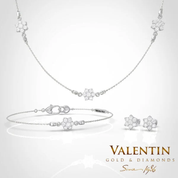 Star Gold Necklace 8355 – white gold