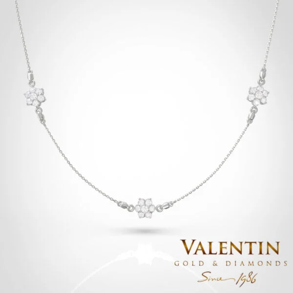 Star Gold Necklace 8355 – white gold