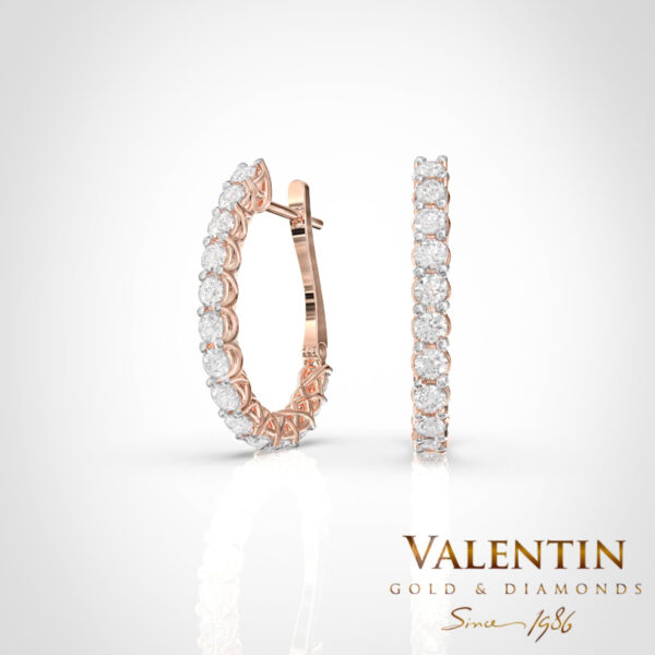 Infinity Ladies' Gold Earrings 7306 – rose gold