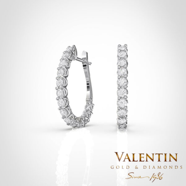 Infinity Ladies' Gold Earrings 7306 – white gold