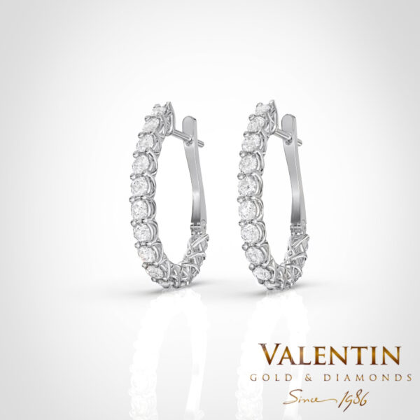 Infinity Ladies' Gold Earrings 7306 – white gold