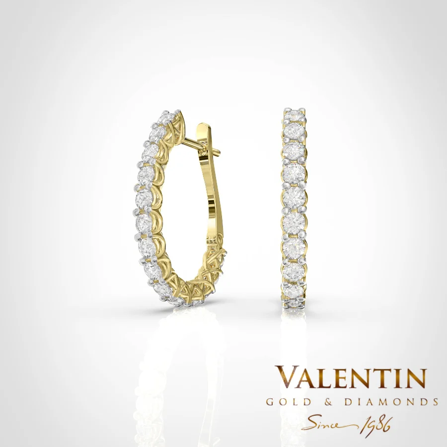 Infinity Ladies' Gold Earrings 7306 – yellow gold