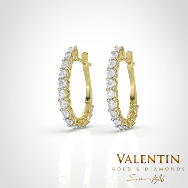 Infinity Ladies' Gold Earrings 7306 – yellow gold