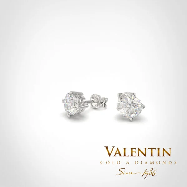 Gold Earrings 7584 – white gold