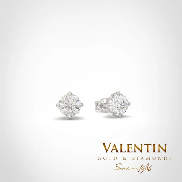 Gold Earrings 7584 – white gold