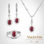 Златен пръстен Rosette Ruby 6×4 4728
