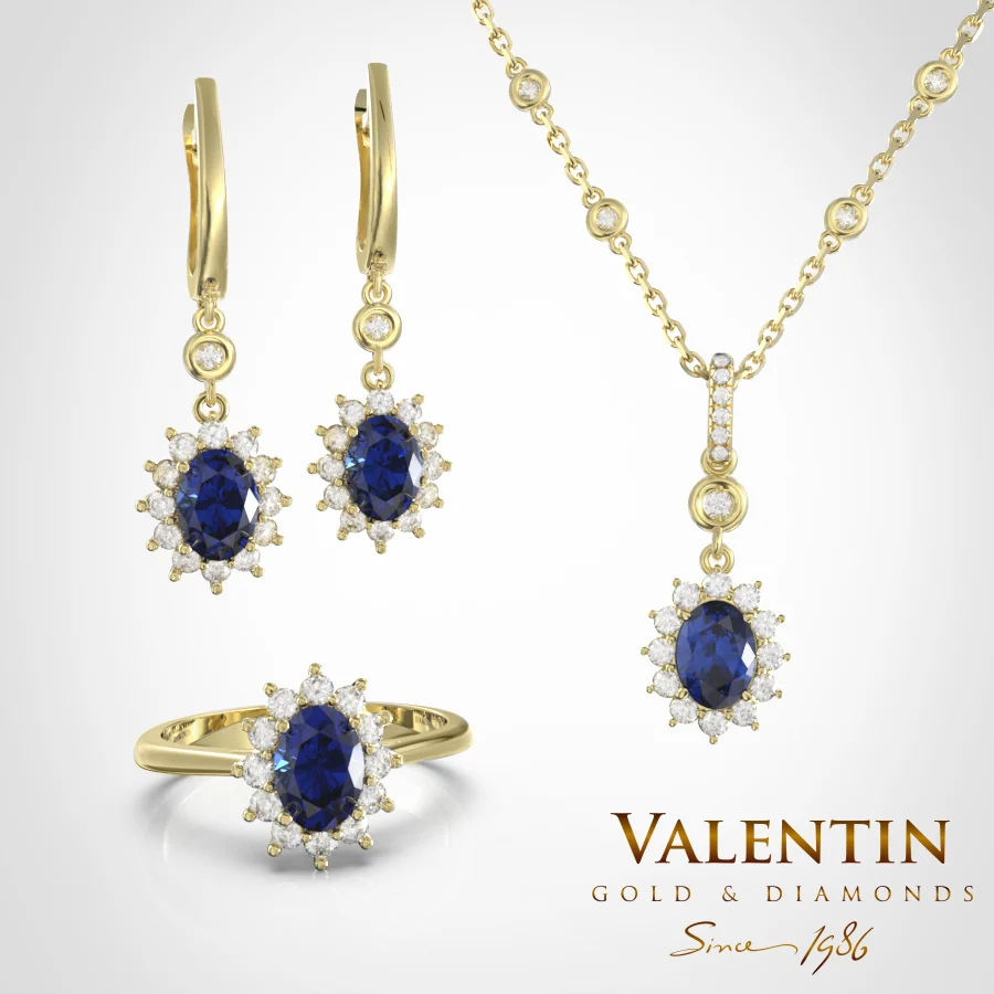 Колекция Rosette Sapphire 6x4 4728 6871 7400 7588 – жълто злато