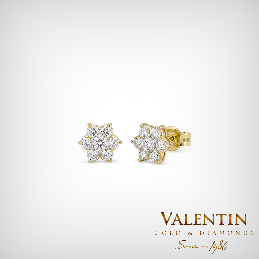 Star Gold Earrings 7600 – yellow gold