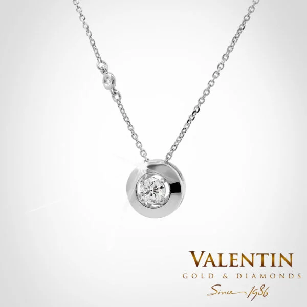 Gold Pendant 6914 – white gold