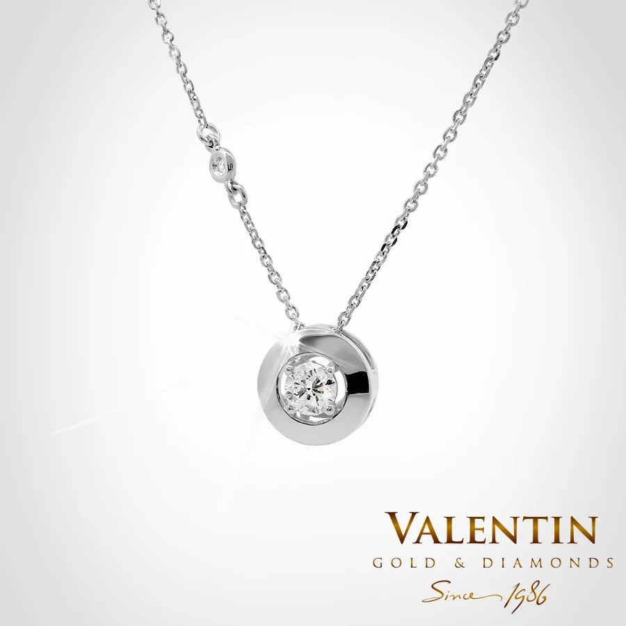 Gold Pendant 6914 – white gold