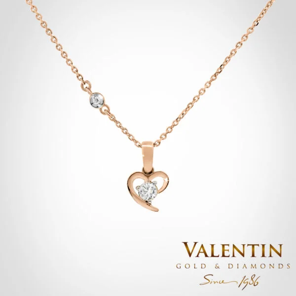 Open Heart Gold Pendant 6932 – rose gold