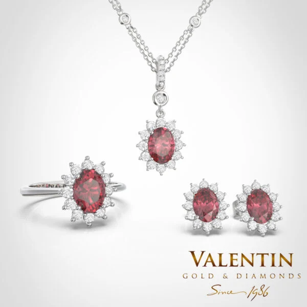 Колекция Rosette Ruby 7×5 4736 6909 7602 7623 – бяло злато
