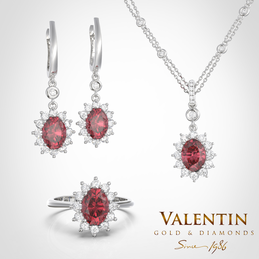 Колекция Rosette Ruby 7×5 4736 6909 7602 7623 – бяло злато