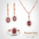 Rosette Ruby Gold Ring 7×5 4736 – rose gold