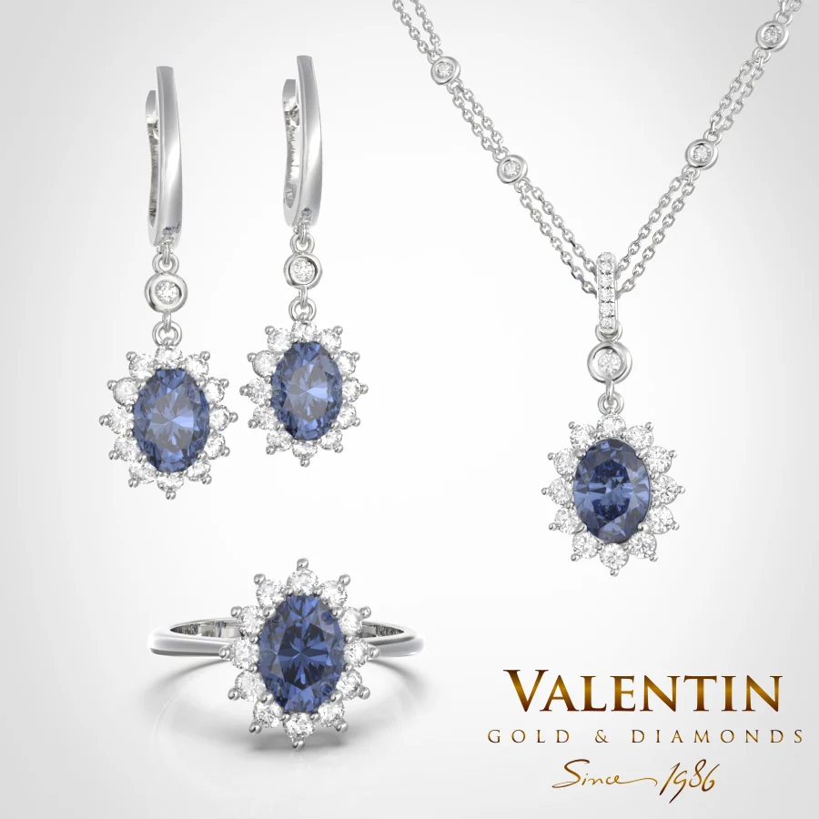 Колекция Rosette Sapphire 7×5 4736 6909 7602 7623 – бяло злато