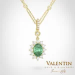 Златен медальон Rosette Emerald 6909 – жълто злато