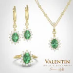 Rosette Emerald Gold Ring 4736 – yellow gold