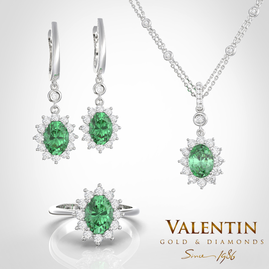 Колекция Rosette Emerald 4736 6909 7602 7623 – бяло злато