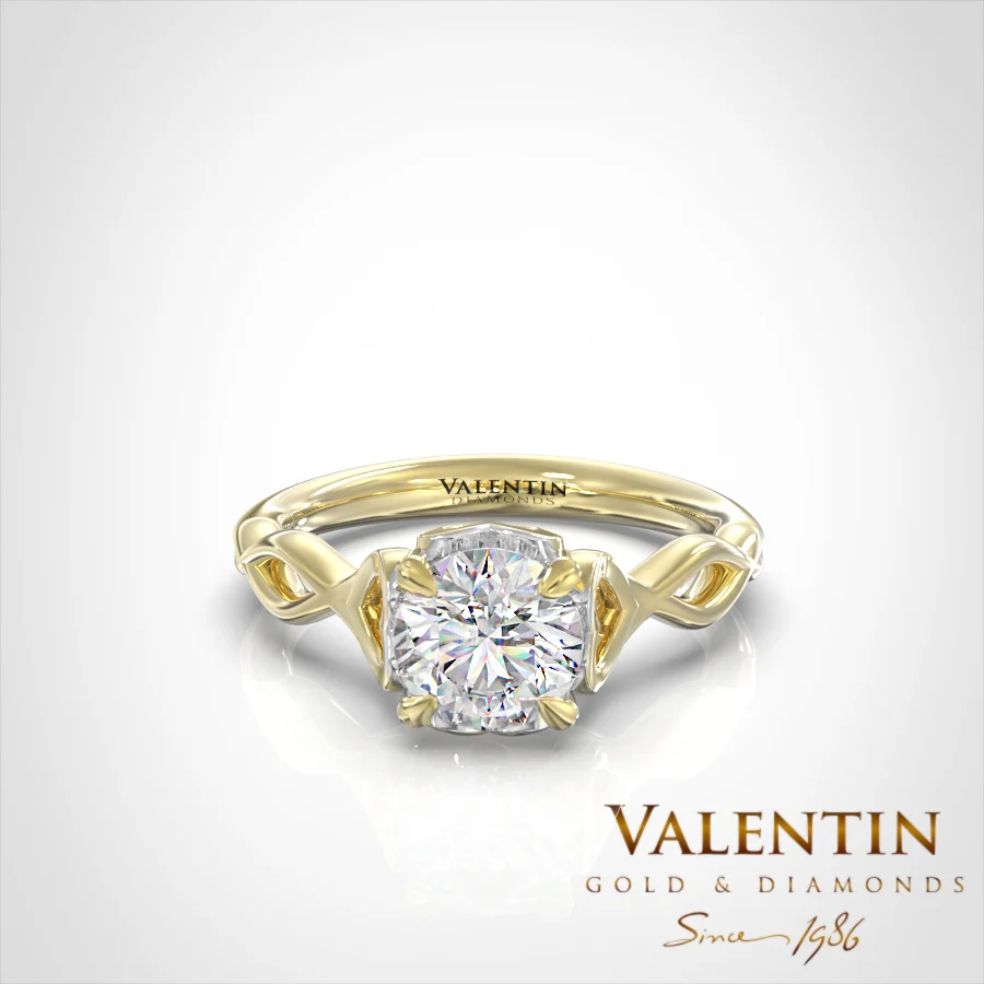 Love story Engagement Ring 4698 – yellow gold
