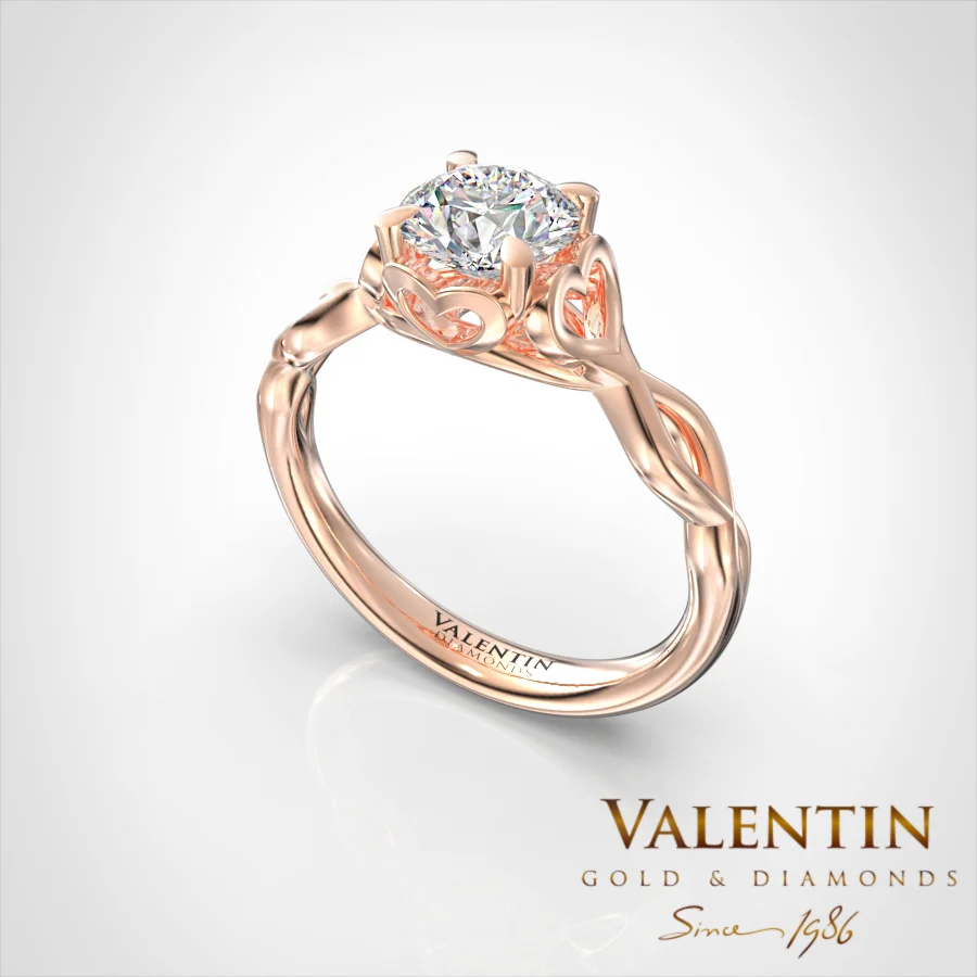 Love story Engagement Ring 4698 – rose gold