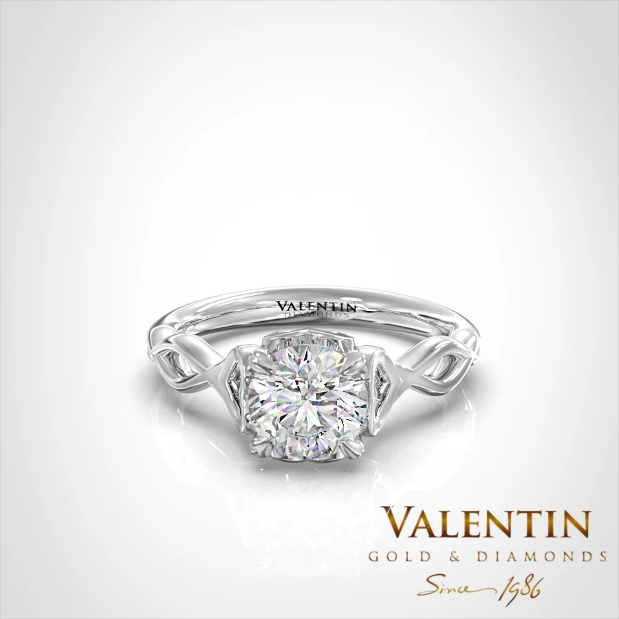 Love story Engagement Ring 4698 – white gold