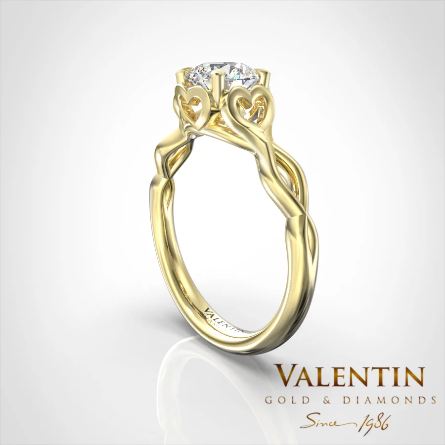 Love story Engagement Ring 4698 – yellow gold