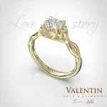Love story Lab Engagement Ring 4698 – yellow gold