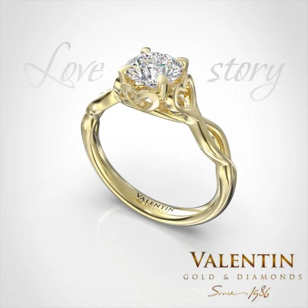Годeжен пръстен Love story Lab 4698 – жълто злато