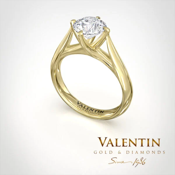 4725 6.30 mm Yellow Engagement Ring 4725 – yellow gold