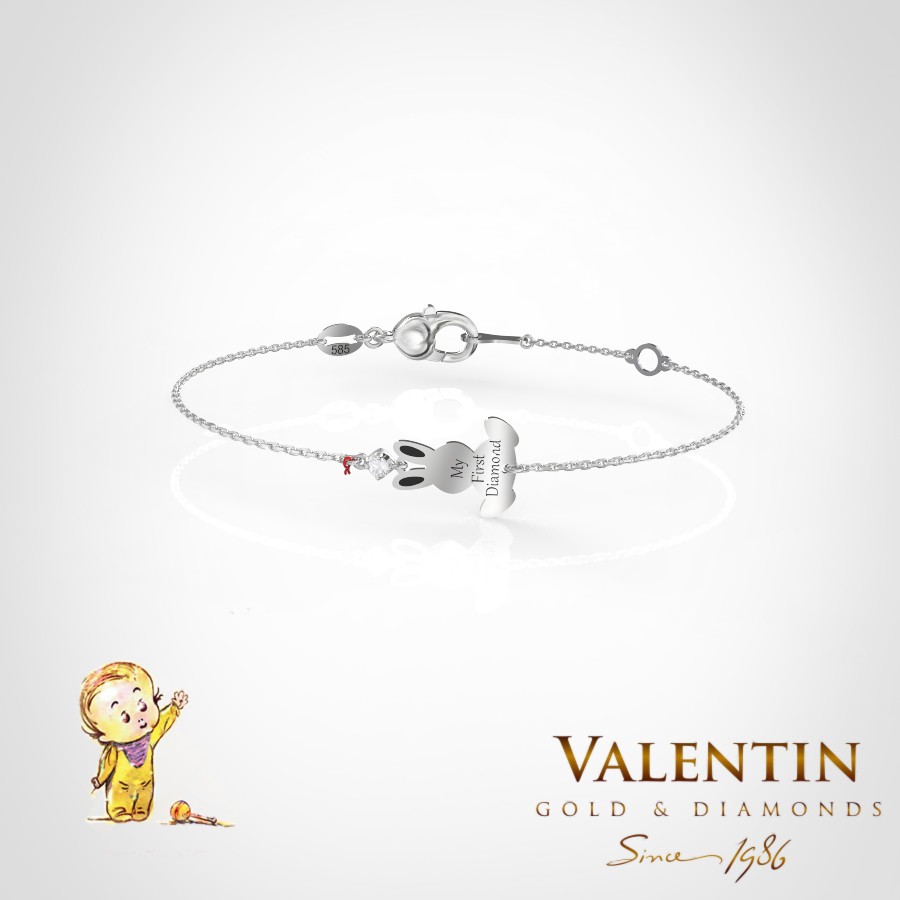 Children's Gold Bracelet 8339–4 – white gold