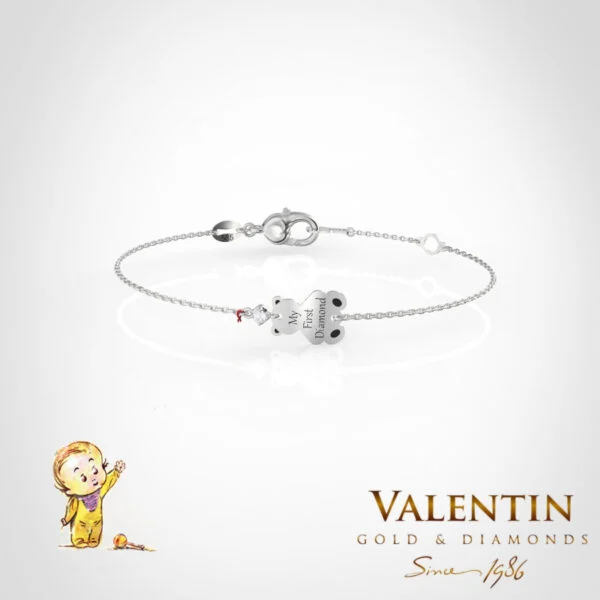 Children's Gold Bracelet 8339-3 – white gold