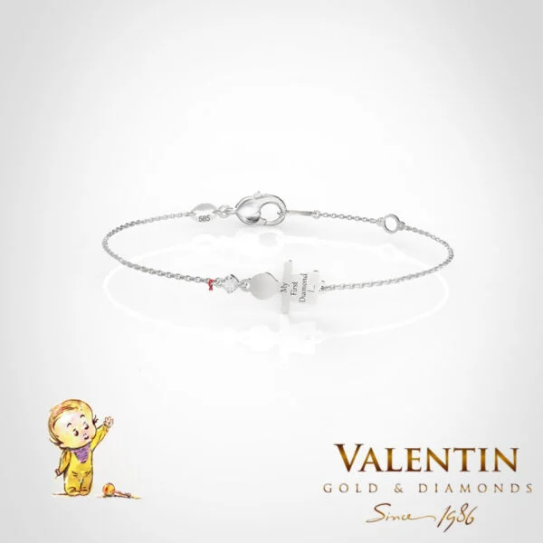 Children's Gold Bracelet 8338-2 – white gold