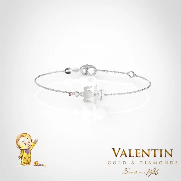 Children's Gold Bracelet 8338-1 – white gold