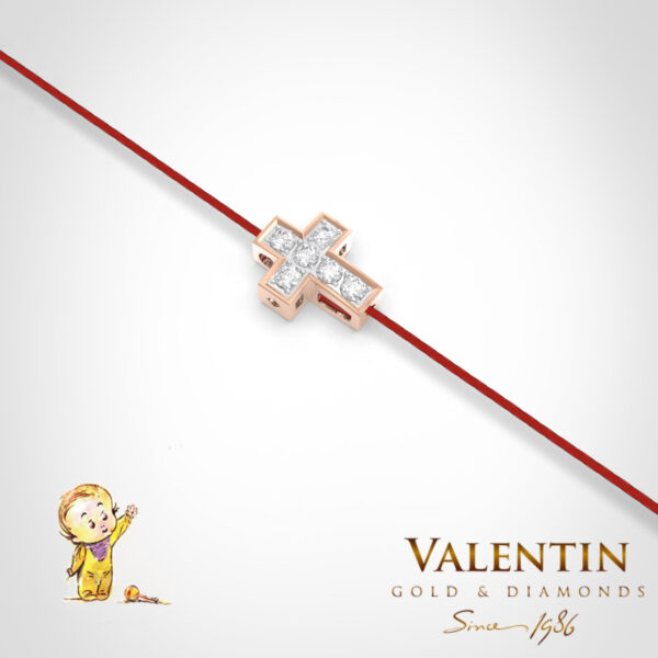 Children's Gold Bracelet with Red Thread 8152 – rose gold
