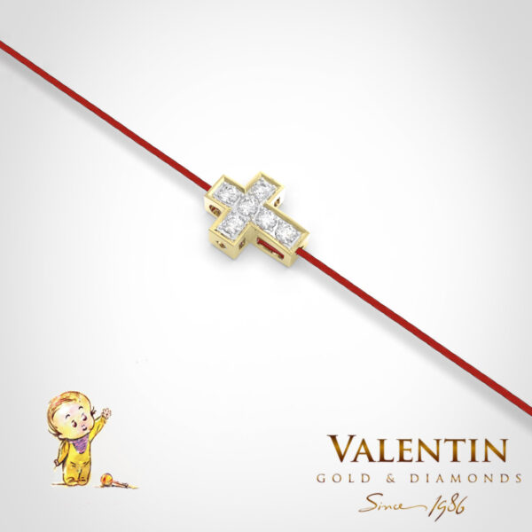 Children's Gold Bracelet with Red Thread 8152 – yellow gold