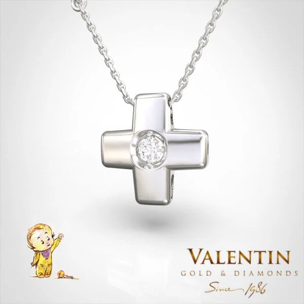 Children's Gold Pendant 6946-1 – white gold