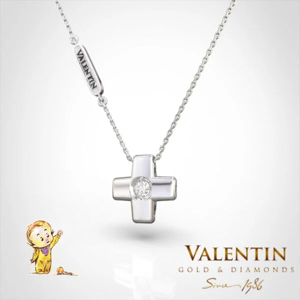 Children's Gold Pendant 6946-1 – white gold