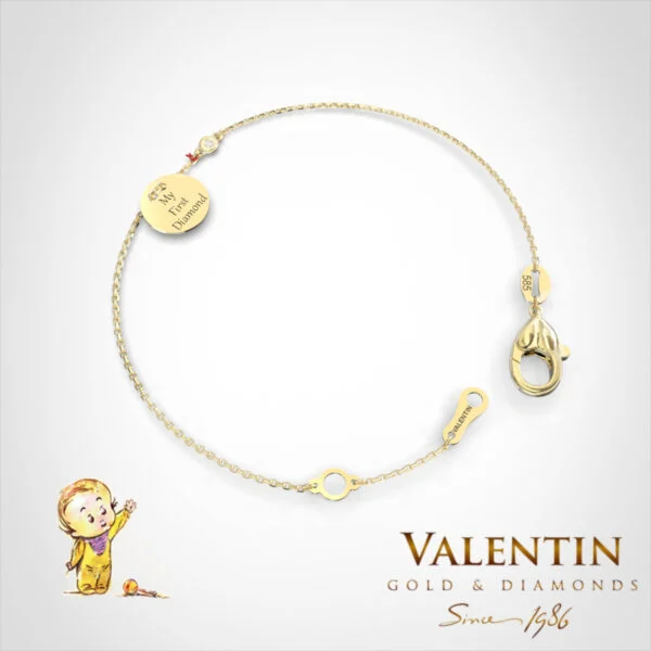 8339 1 Round Yellow Children's Gold Bracelet 8339–1 – yellow gold