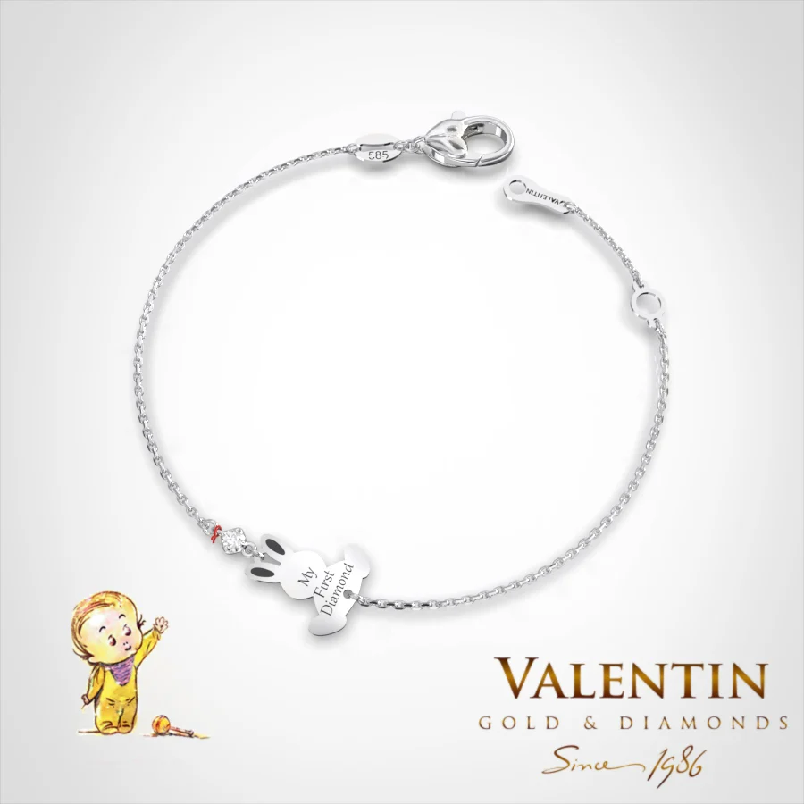 Children's Gold Bracelet 8339–4 – white gold
