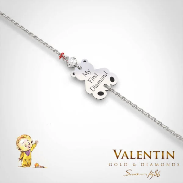 Children's Gold Bracelet 8339-3 – white gold