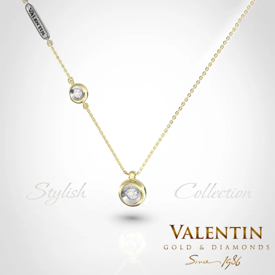 Stylish Gold Pendant 6947 – yellow gold