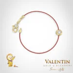 Children's Gold Bracelet with Red Thread 8361 – yellow gold