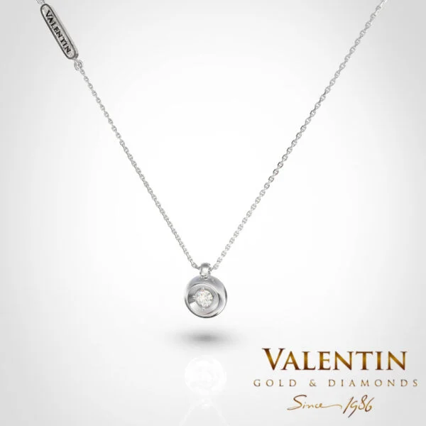 Stylish Gold Pendant 6947 – white gold