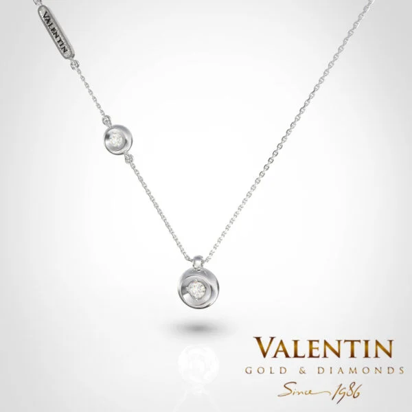 Stylish Gold Pendant 6947 – white gold