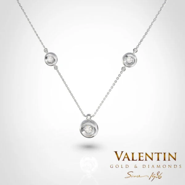 Stylish Gold Pendant 6947 – white gold