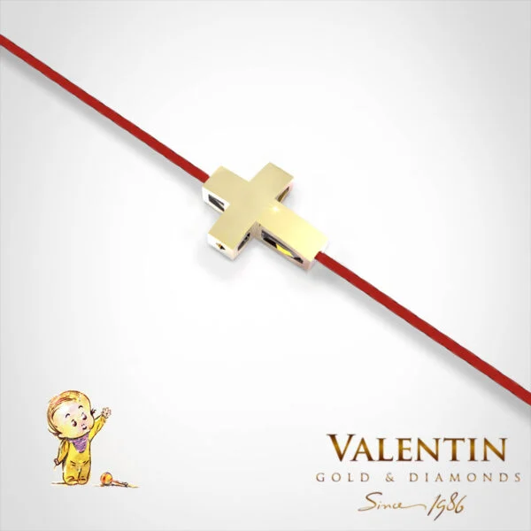 Children's Gold Bracelet with Red Thread 8154 – yellow gold