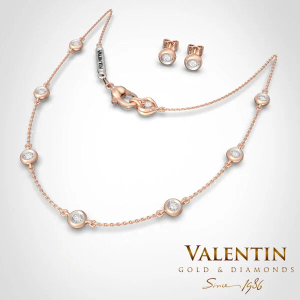 Stylish Gold Necklace 8313-7 – rose gold