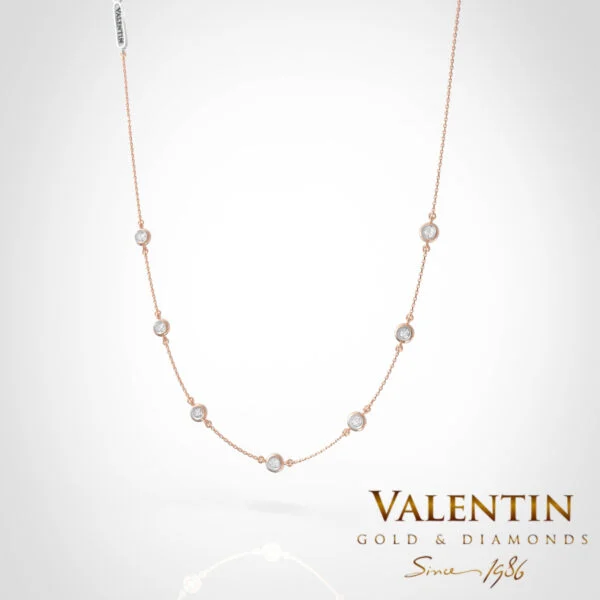 Stylish Gold Necklace 8313-7 – rose gold