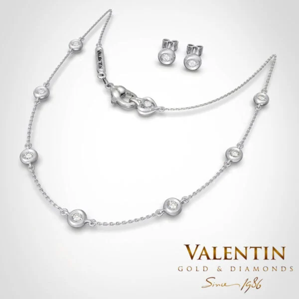 Stylish Gold Necklace 8313-7 – white gold